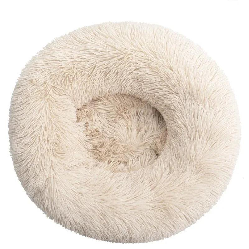 Petollo 40-90cm Round Pet Bed for Large Dog Bed Super Soft Cat Bed Long Plush Dog House for Medium Dog House Winter Warm Sleeping - PETOLLO 