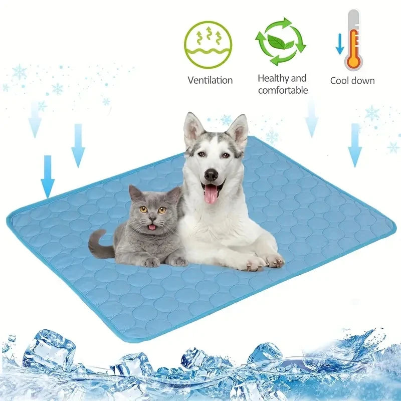 Petollo Dog Cooling Mat Summer Pet Cold Bed Extra Large For Small Big Dogs Pet Accessories Cat Durable Blanket Sofa Cat Ice Pad Blanket