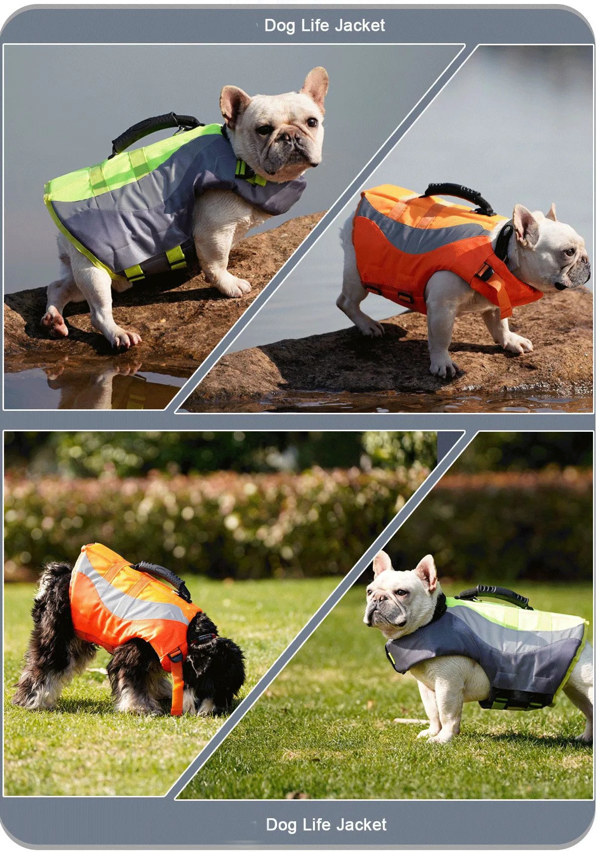 Petollo Dog Swimming Clothes Life Jacket Air-vest Summer for Large Medium and Small Dogs