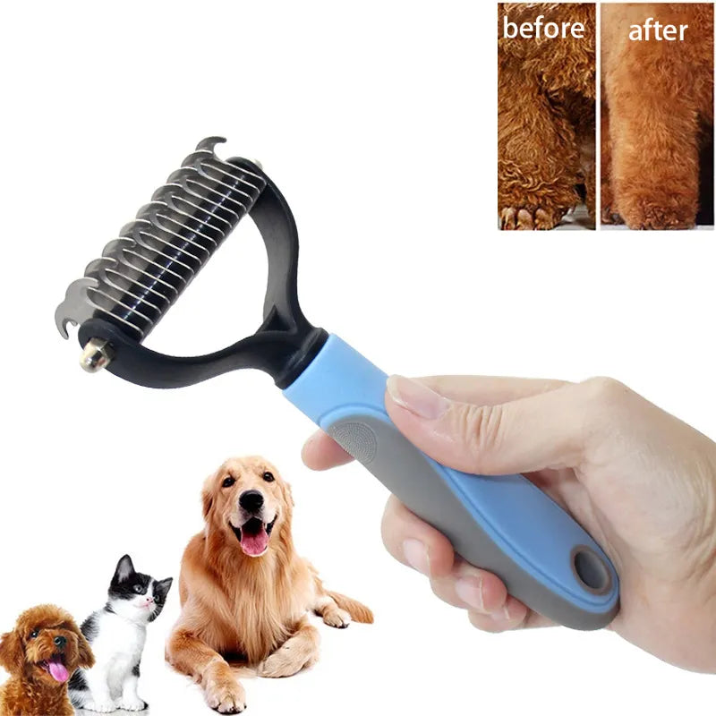 Petollo Pet Cat Hair Removal Comb Brush Dog Grooming Shedding Tools Puppy Hair Shedding Trimmer Pet Fur Trimming Dematting Deshedd Combs