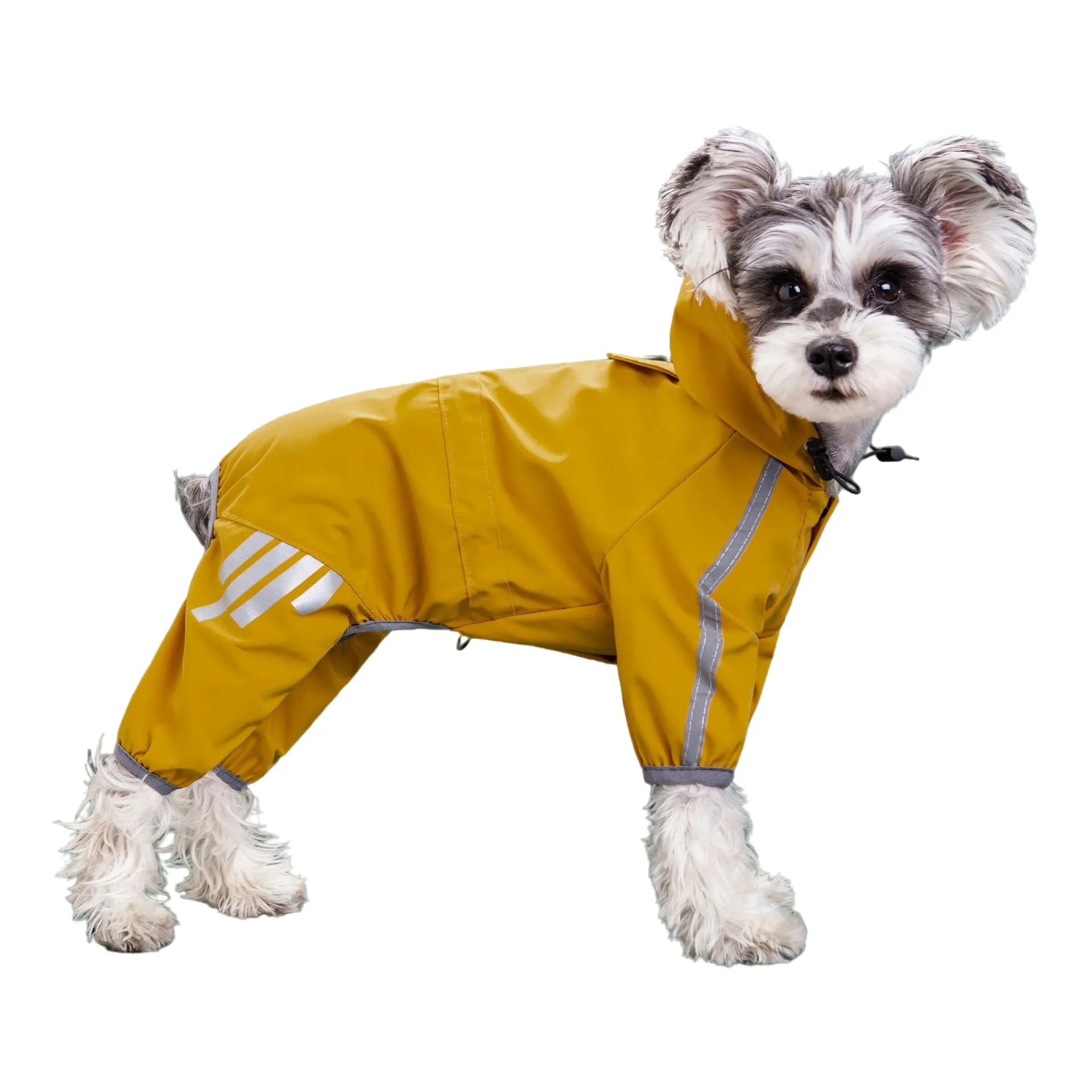 Petollo Dog Raincoat Reflective Waterproof Pet Clothes for Chihuahua Maltese Rain Coat Small Medium Dogs Jumpsuit Raincoat Dogs Overalls